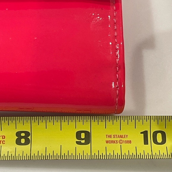 Jimmy Choo Pink Patent Leather Wallet/Clutch authentication papers, box, duster. - Picture 5 of 16